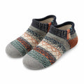 Chaussettes basses 35-38 en maille multicolore à motif géométrique style décontracté