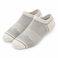 Chaussettes basses 35-38 en maille gris clair et écru - confort quotidien
