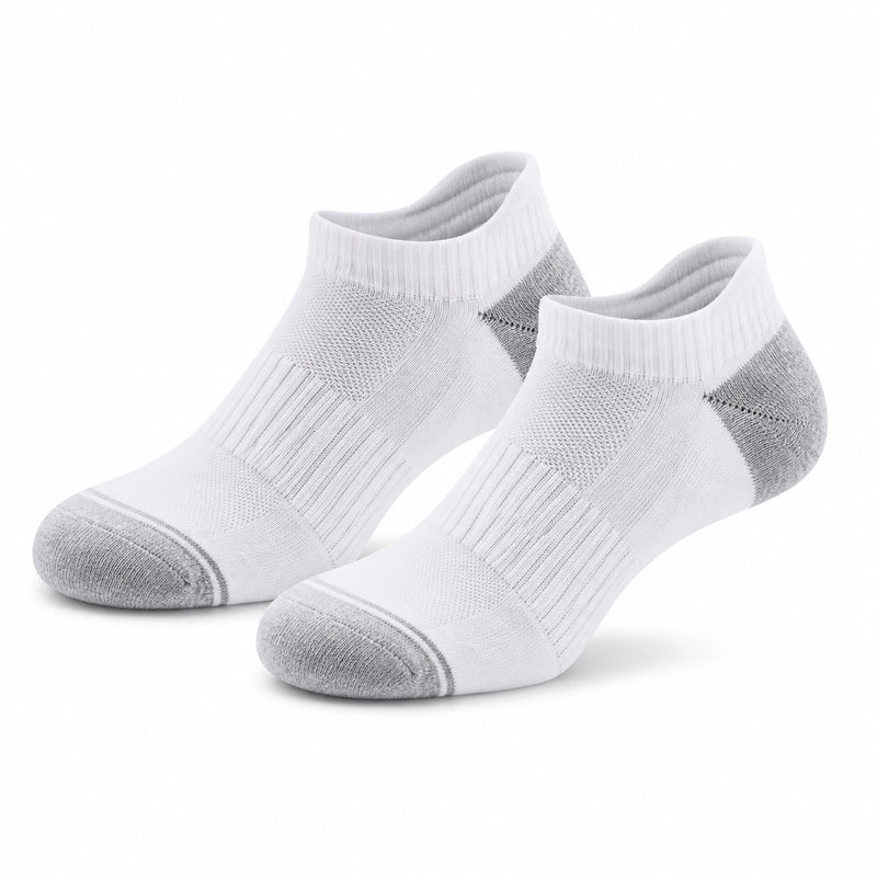 Chaussettes de sport 39-42 en textile blanc/gris respirantes à tige basse