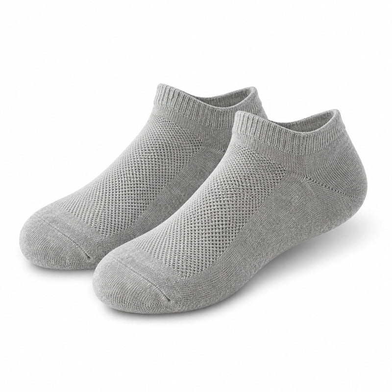 Chaussettes basses 39-42 grises en maille respirante pour usage quotidien