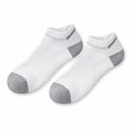 Chaussettes basses 43-46 en textile blanc et gris pour sport - maille côtelée