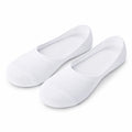 Chaussettes ballerines 39-42 en textile tricoté blanc style invisible