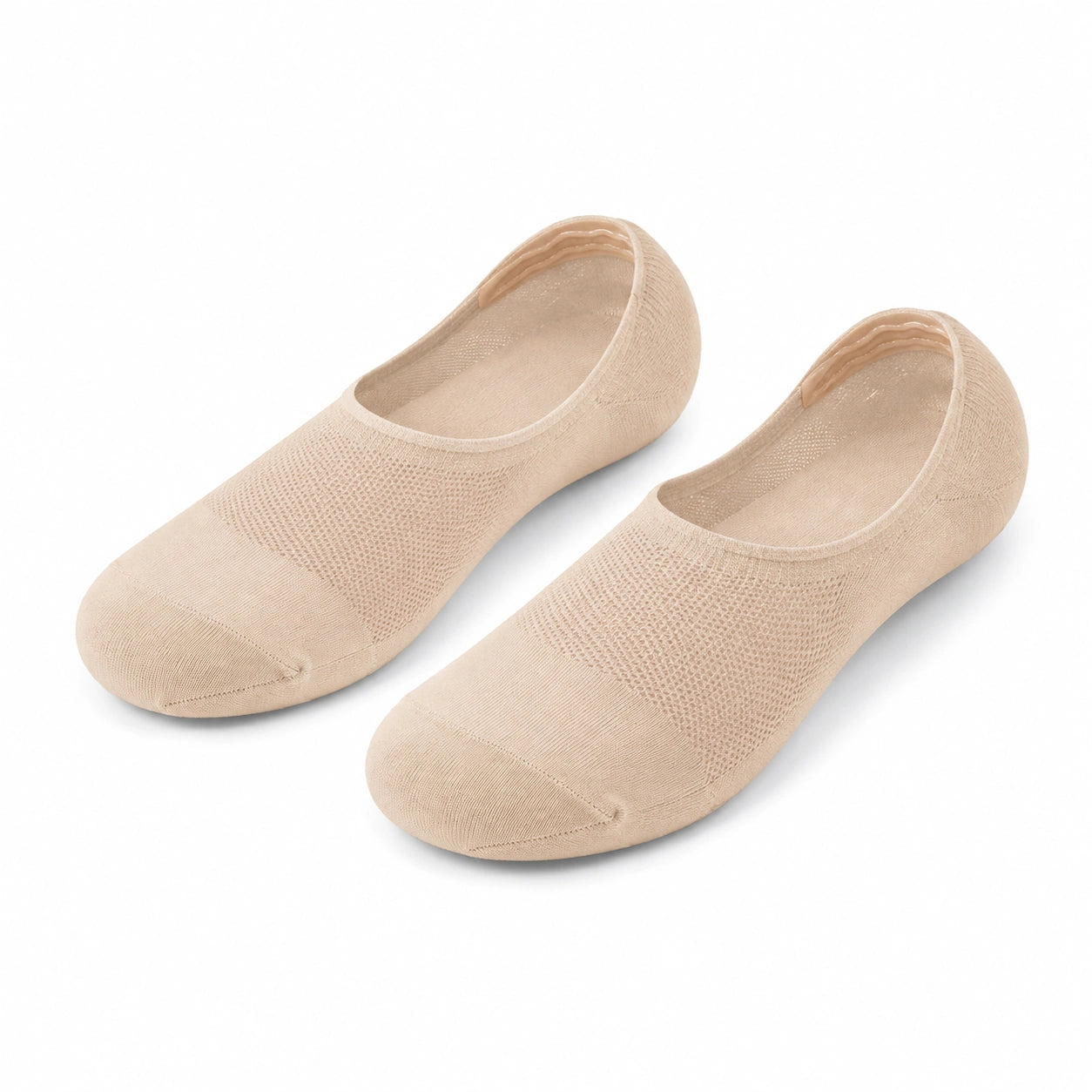 Chaussettes invisibles 35-38 en maille beige respirante pour chaussures basses
