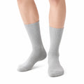 Chaussettes mi-mollet 35-38 grises côtelées pour usage quotidien