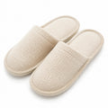 Chaussons d'intérieur 40/41 en textile beige à enfiler avec semelle souple
